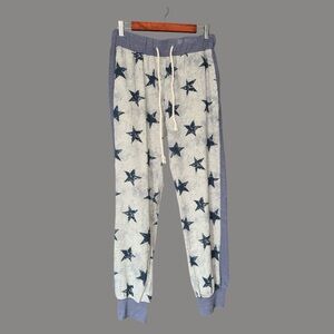 PEYTON VALLEY women’s Star Patterned Jogger‎ Pants size large NWT